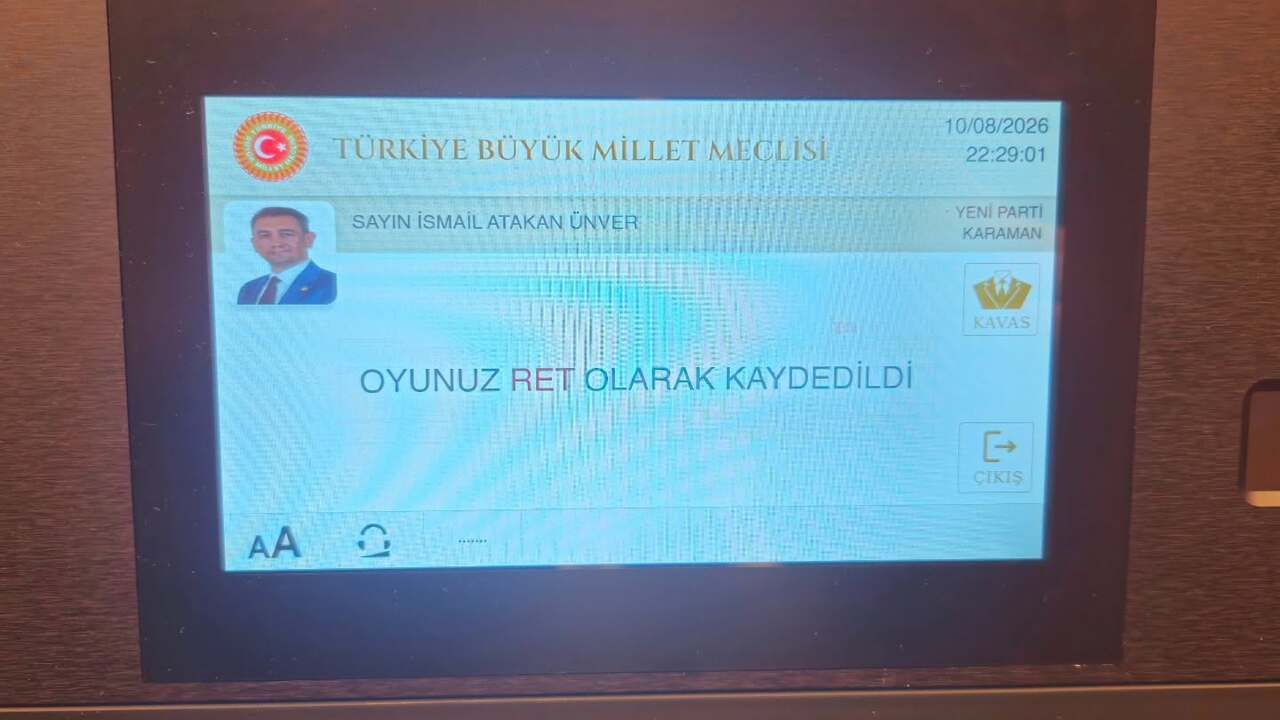 Atakan Ünver’den Çerçeve Yasa’ya “Hayır” Oyu