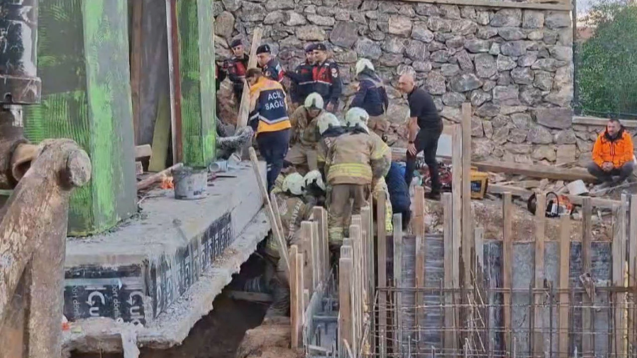 Çekmeköy'de toprak kayması; göçük altında kalan işçi yaralandı