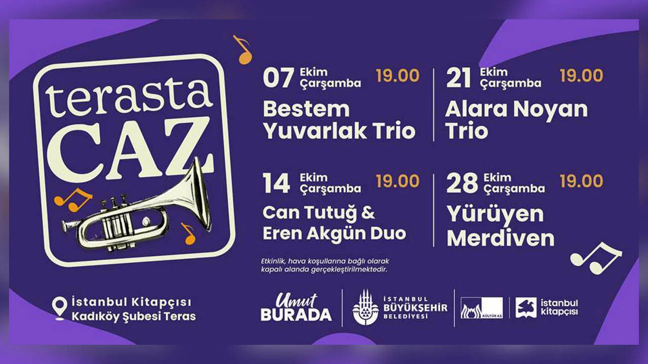 "Terasta Caz" konserleri ekim ayında da müzikseverlerle buluşuyor