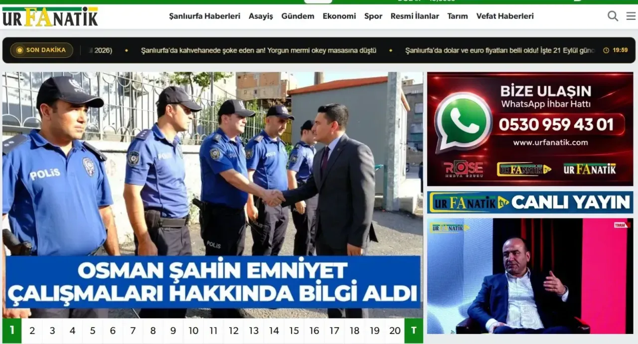 Anlık Akışıyla Urfa Son Dakika