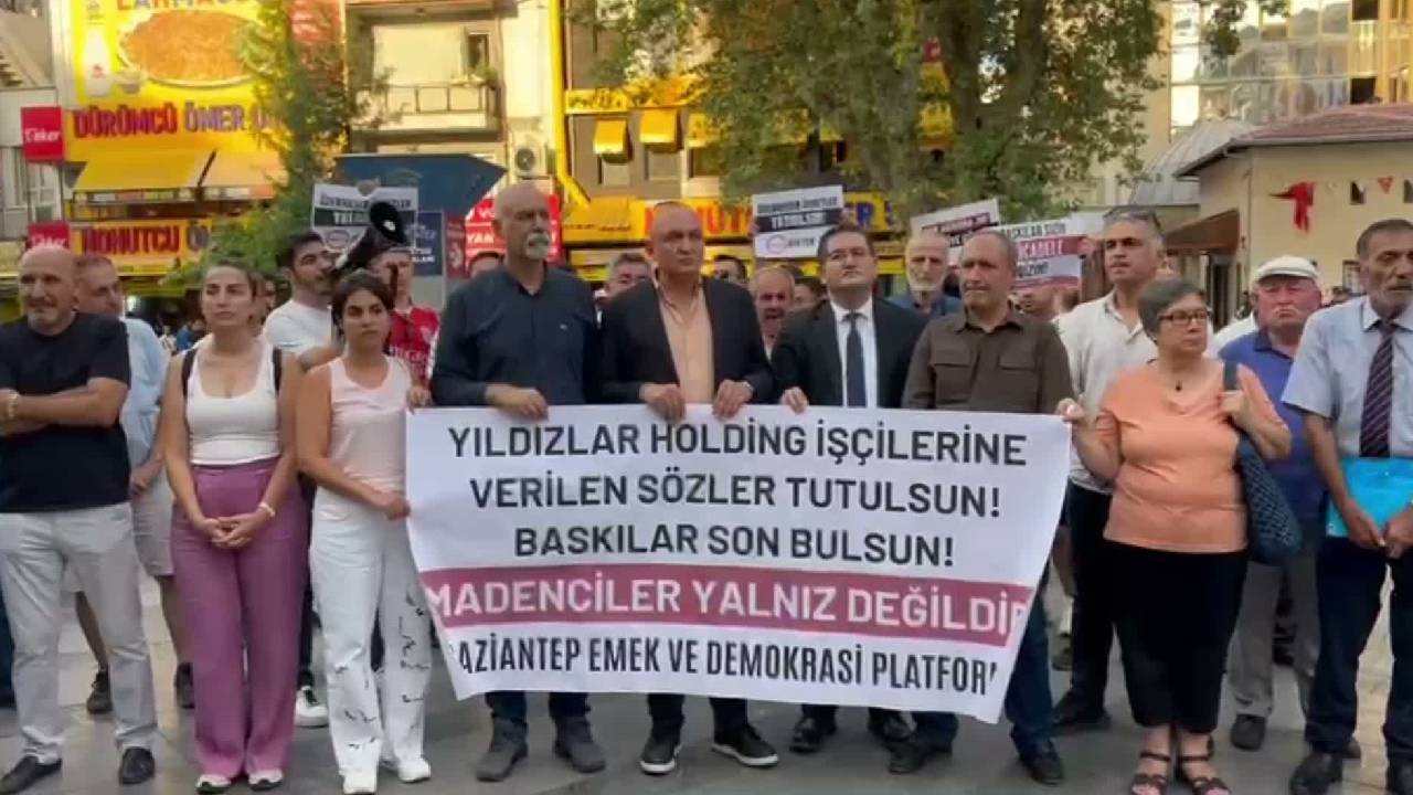 Gaziantep'te maden işçilerine destek: Maden işçileri yalnız değildir