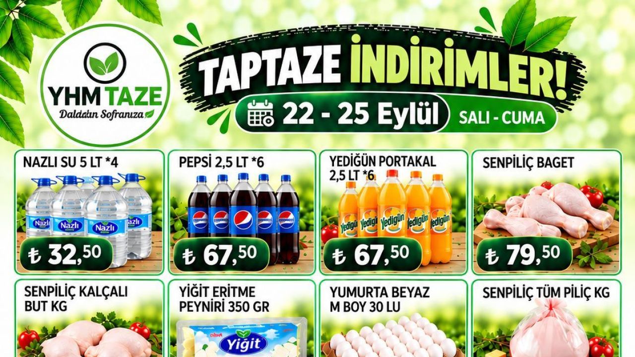 YHM Taze’de 22-25 Eylül’e Özel İndirimler Başladı