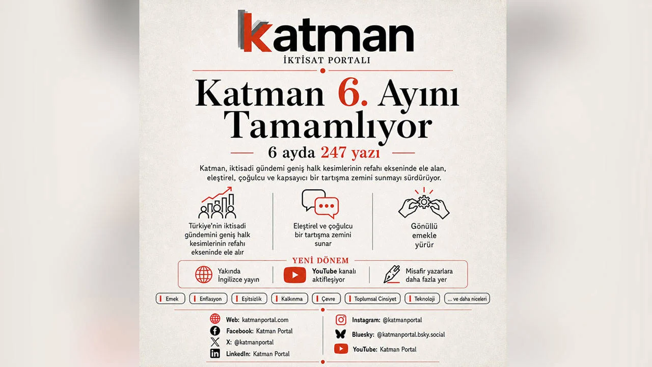 Katman İktisat Portalı, altıncı ayını 247 yazıyla tamamlıyor