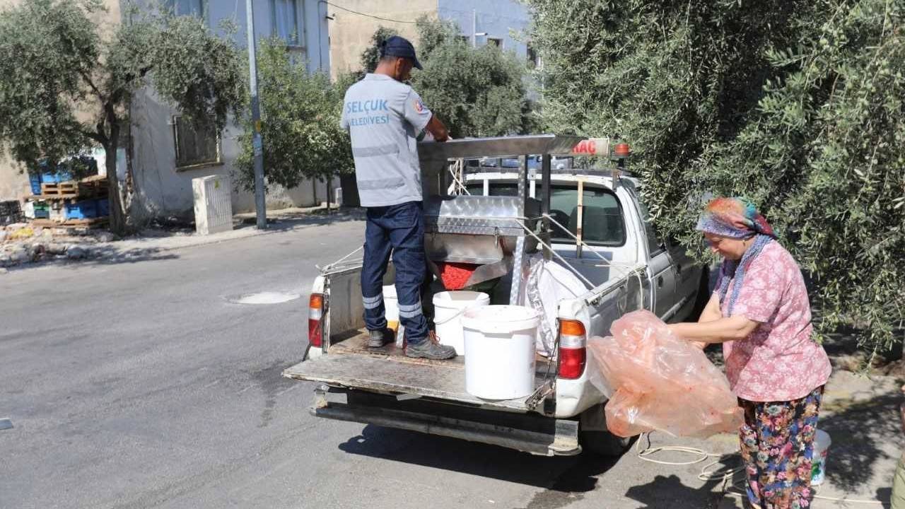 Efes Selçuk'ta kış erzağı desteği