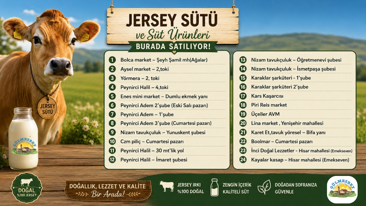Karaman’da Jersey Sütüne İlgi: Gülmez Bey Ürünleri 20 Noktada Tüketiciyle Buluşuyor