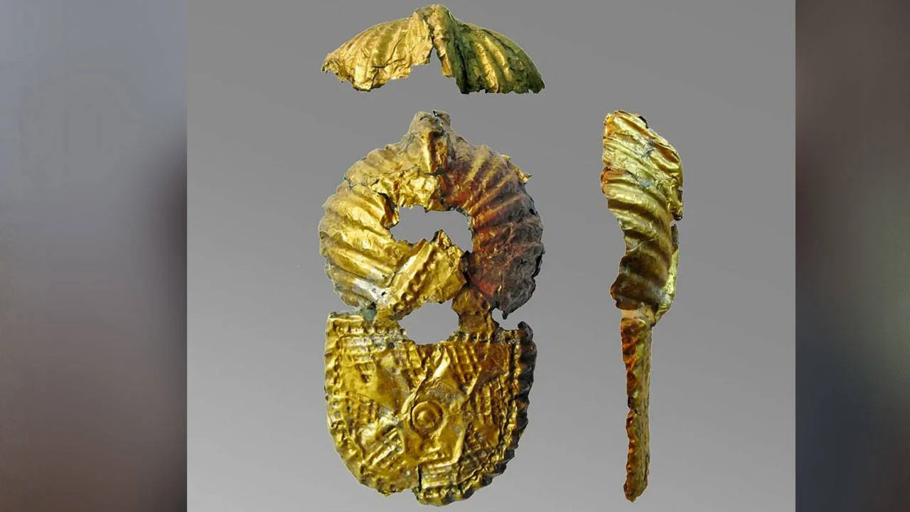 Kazakistan’da 1500 yıllık mezarda altın süslemeli ayakkabı kalıntıları bulundu