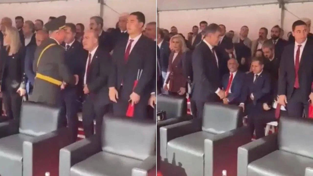 YENİ Partili milletvekilleri Cemil Tugay ile tokalaşmadı