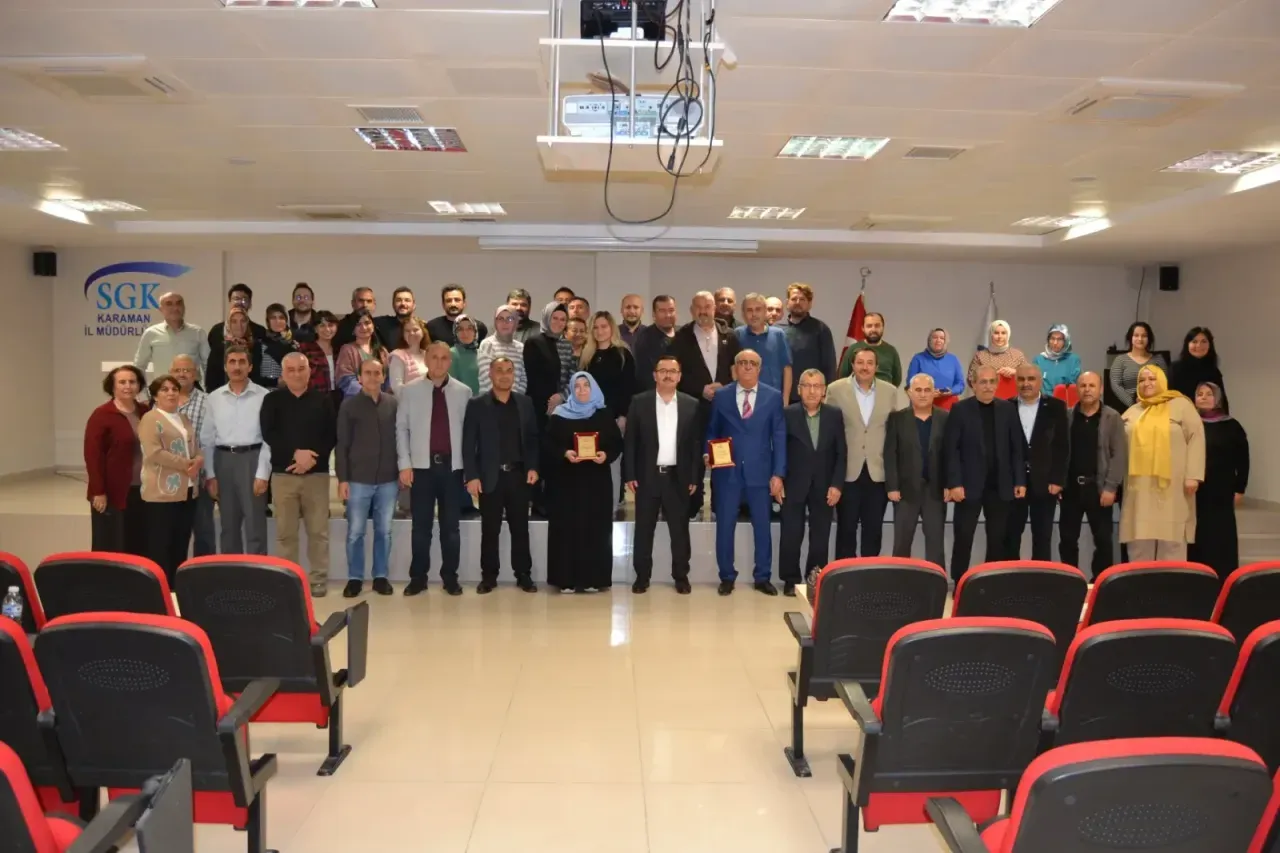Karaman SGK’da Emekliye Ayrılan İki Personele Veda Töreni