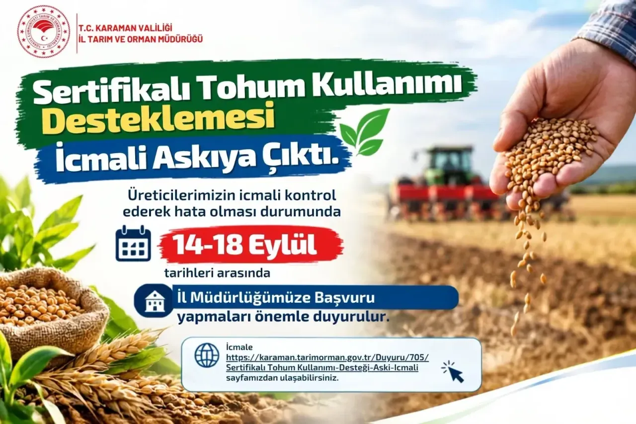 Karaman’da Çiftçilere 18 Eylül Uyarısı!