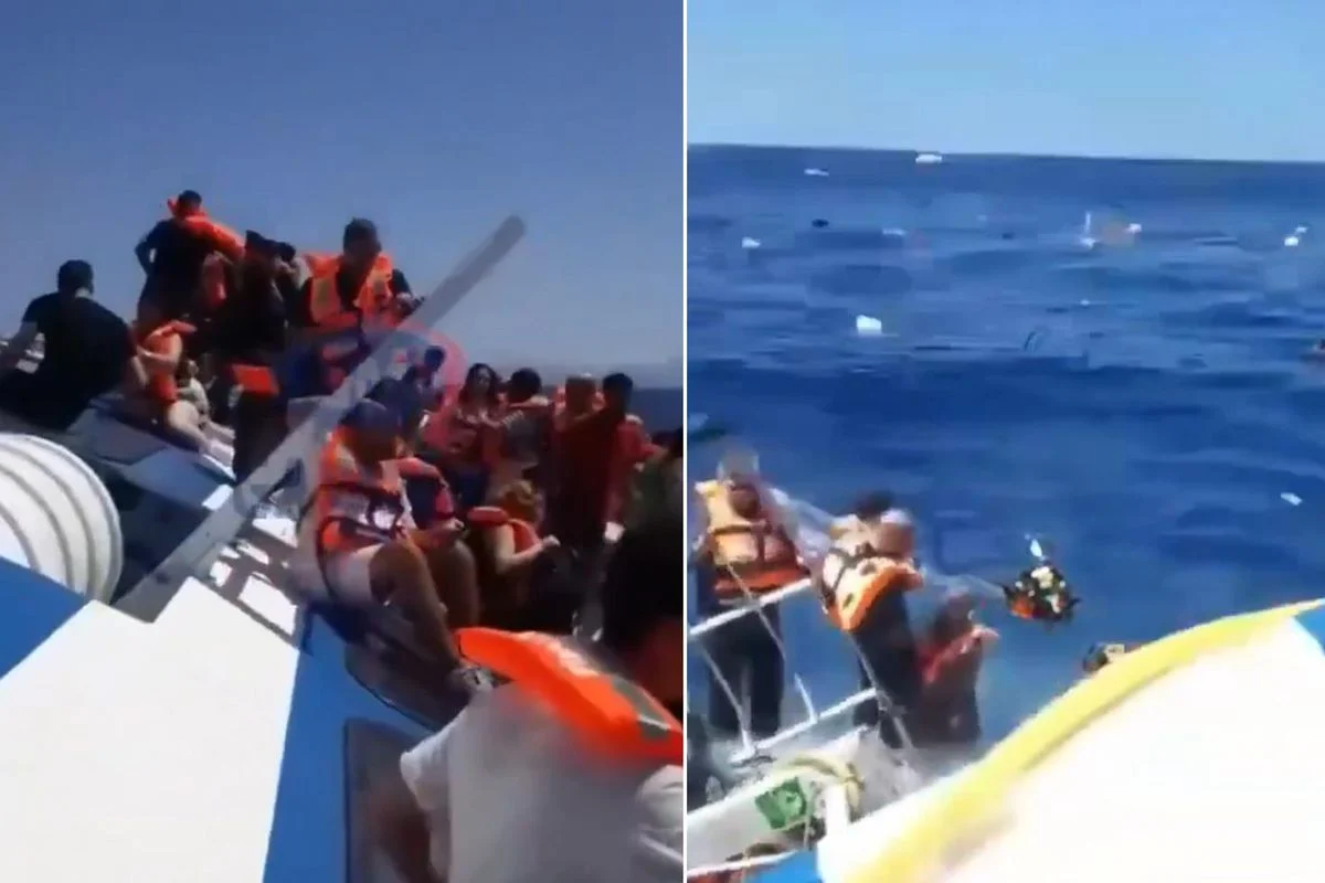 Girne açıklarında alabora olan gemiden dehşet verici görüntüler: Batıyoruz...