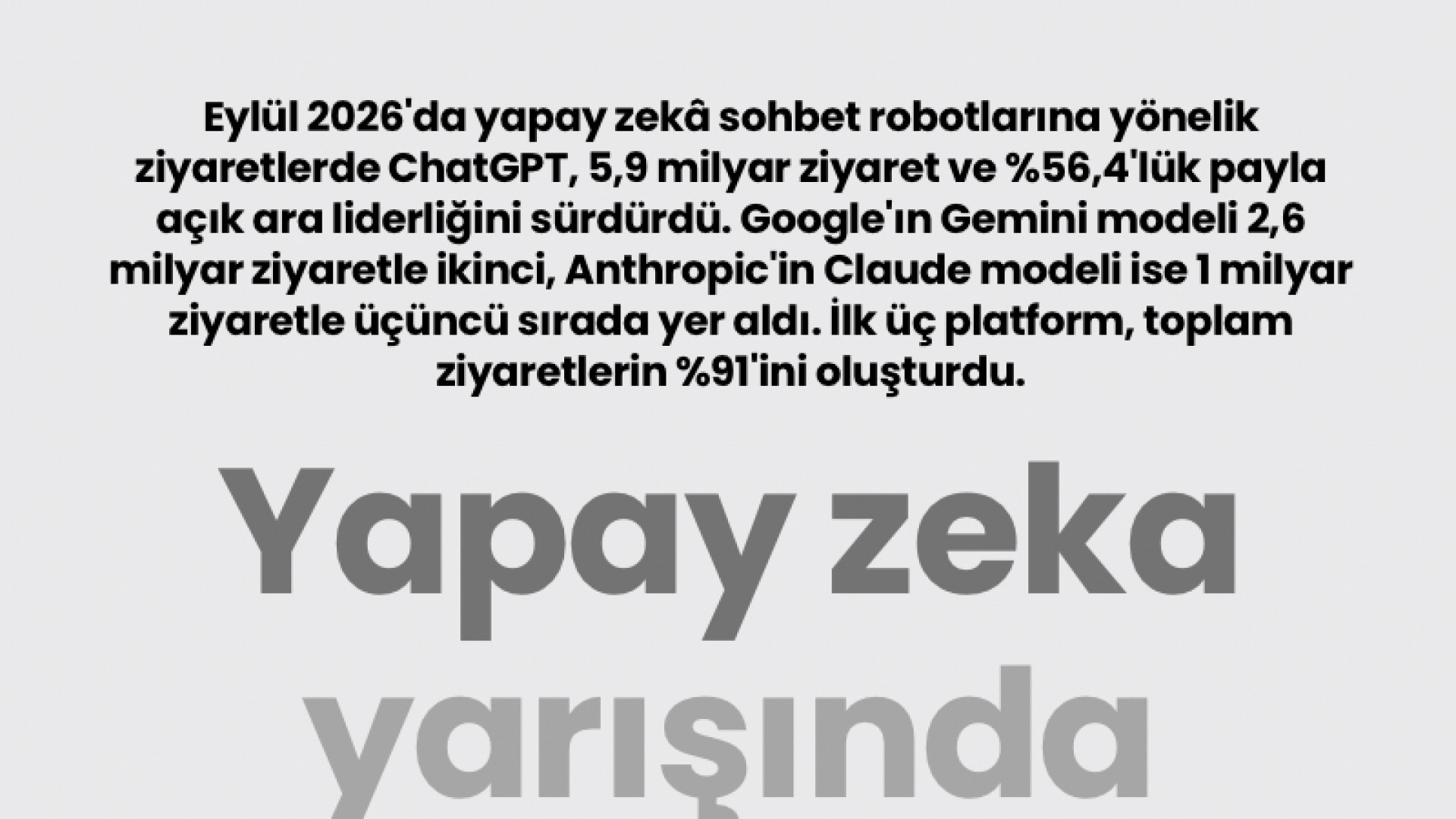 Yapay zeka yarışında son durum