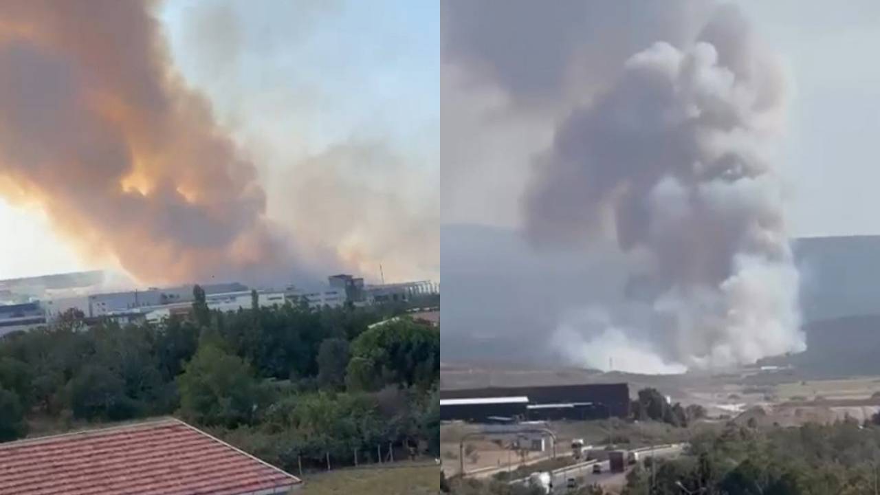 Bursa'da çıkan orman yangınına müdahale ediliyor