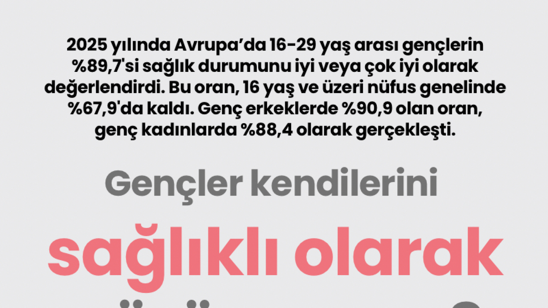Avrupalı gençler kendilerini sağlıklı görüyor mu?