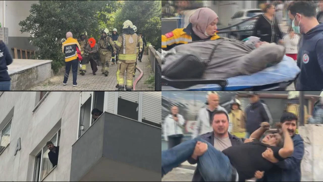 Kadıköy'de 8 katlı binadaki yangın söndürüldü: 5 yaralı