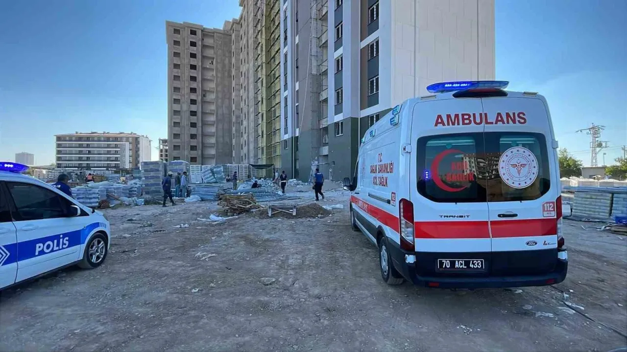 Karaman’da 12’nci kattan düşen inşaat işçisi hayatını kaybetti