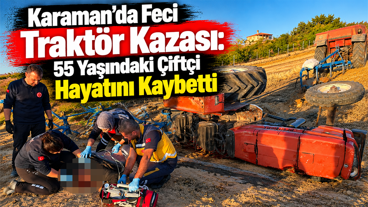 Karaman'da Feci Traktör Kazası: 55 Yaşındaki Çiftçi Hayatını Kaybetti