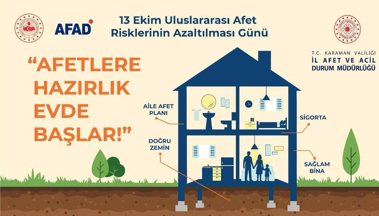 Karaman Valiliğinden Afetlere Karşı Önemli Uyarı