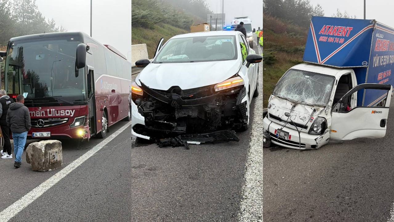 Bolu'da yolcu otobüsünün de karıştığı zincirleme kaza: 2 kişi yaralandı