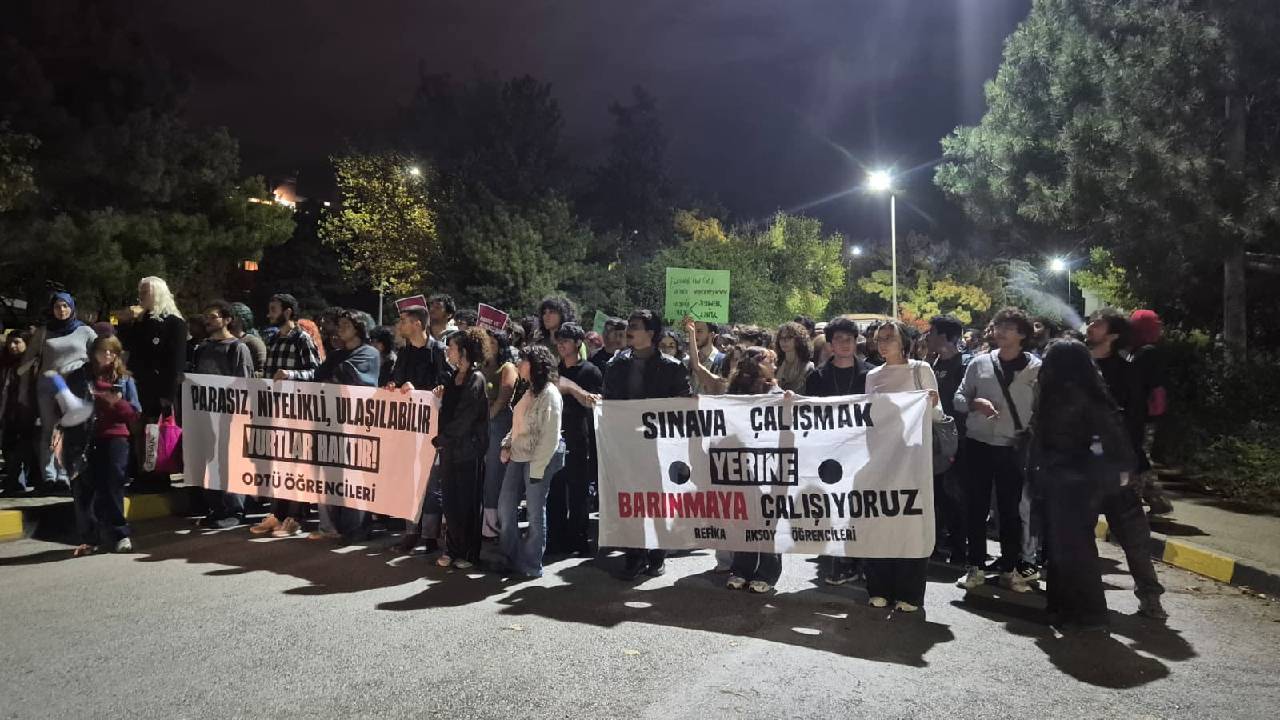 ODTÜ öğrencileri zamlara karşı yürüdü