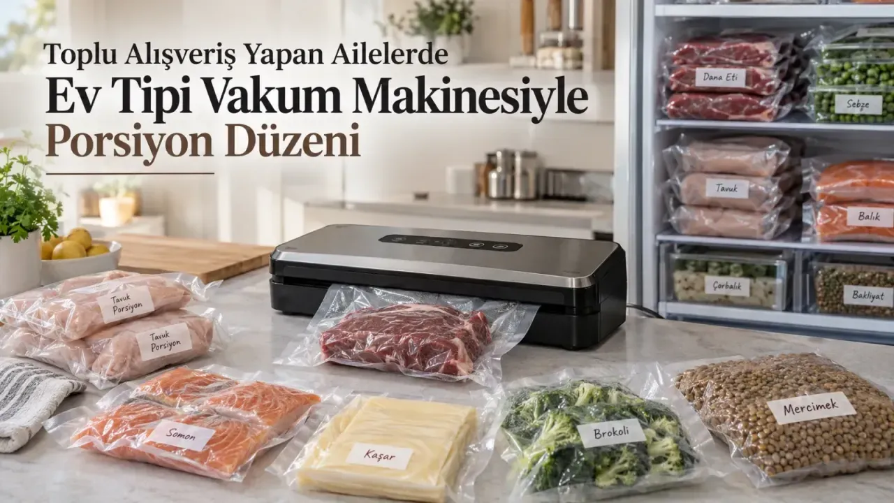 Toplu Alışveriş Yapan Ailelerde Ev Tipi Vakum Makinesiyle Porsiyon Düzeni