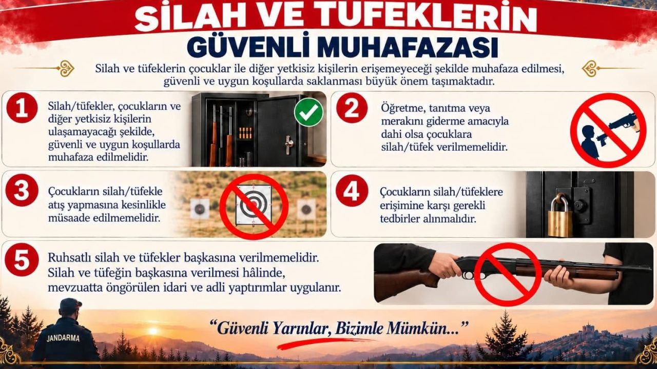 Kazımkarabekir İlçe Jandarma Komutanlığı’ndan Silah Güvenliği Uyarısı