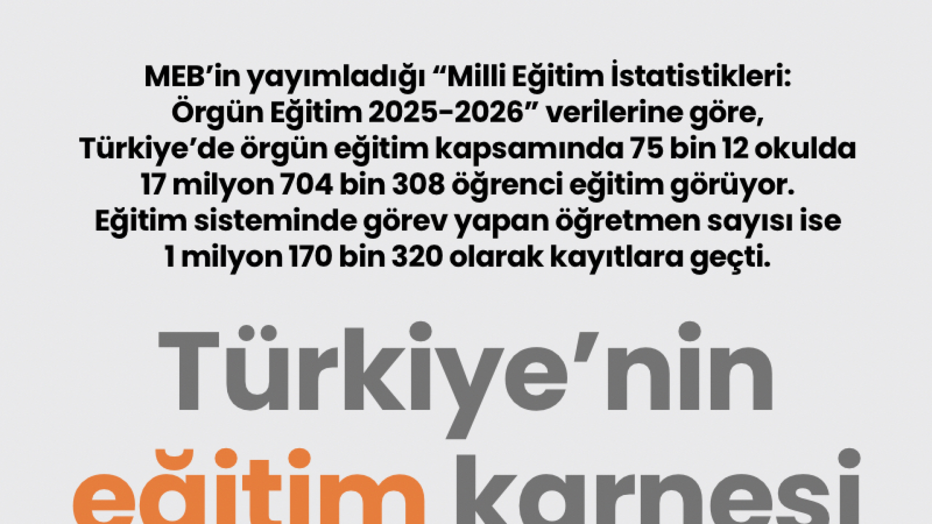 Türkiye’nin eğitim karnesi