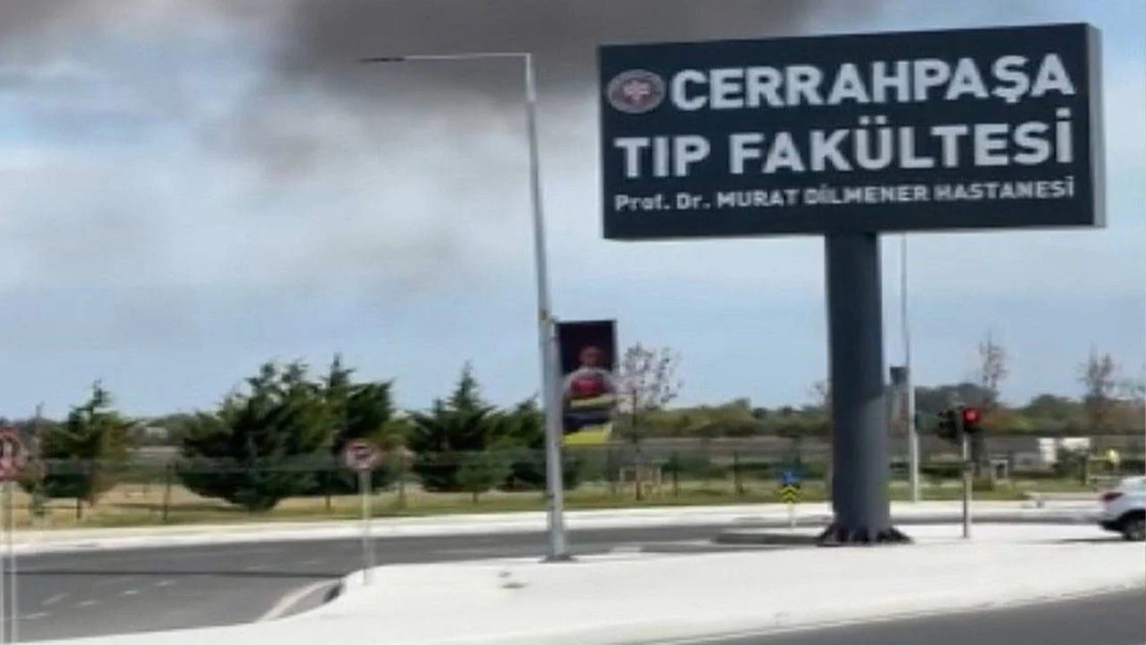 Cerrahpaşa Tıp Fakültesi Prof. Dr. Murat Dilmener Hastanesi'nin bahçesinde çıkan yangın söndürüldü