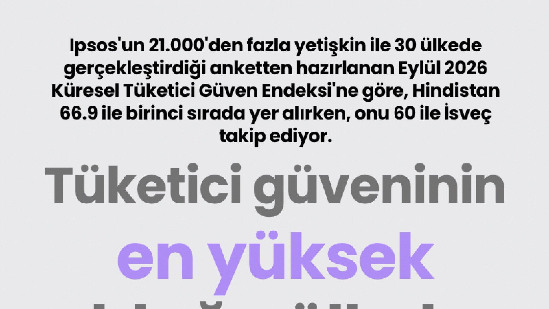 Tüketici güveninin en yüksek olduğu ülkeler