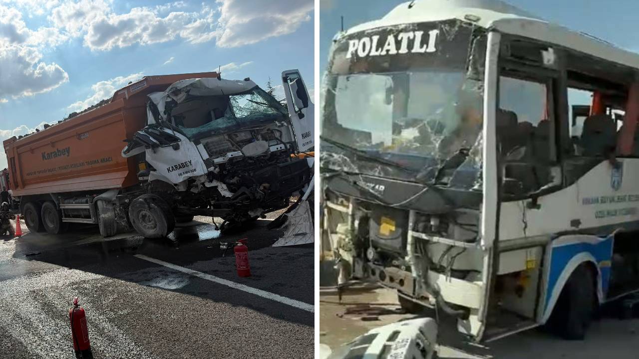 Ankara'da midibüs ile kamyon çarpıştı: 2 kişi hayatını kaybetti, 25 kişi yaralandı