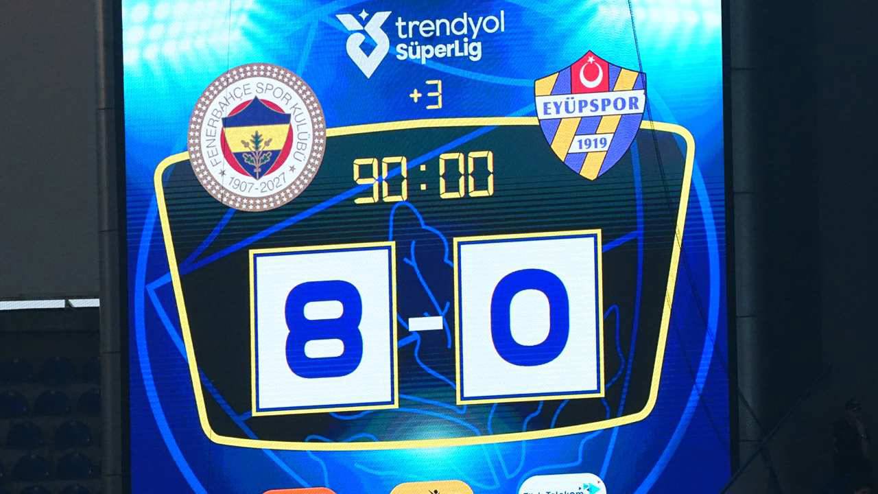 Fenerbahçe’nin en çok gol attığı maçlar: Eyüpspor karşısında 8-0’lık galibiyet