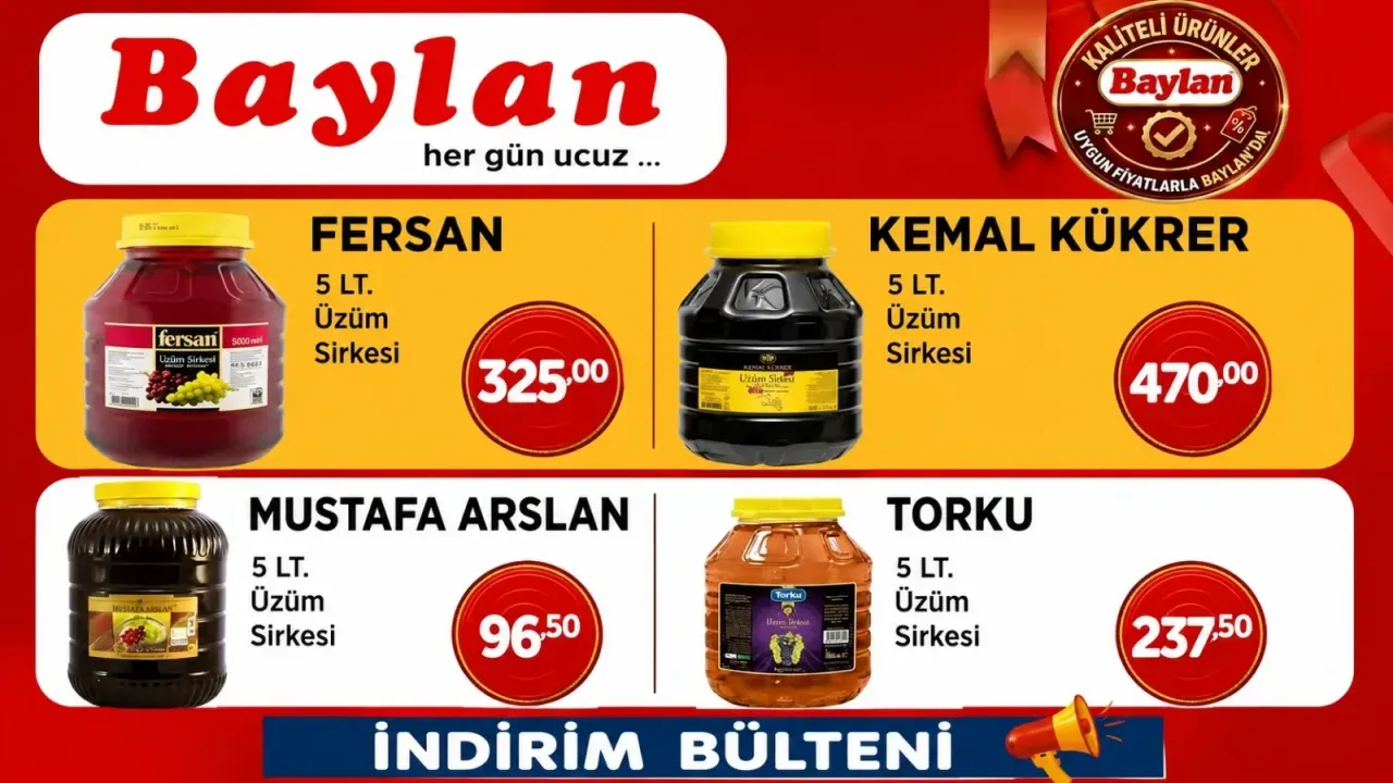 Baylan’da İndirim Zamanı! Fırsat Ürünleri Raflarda