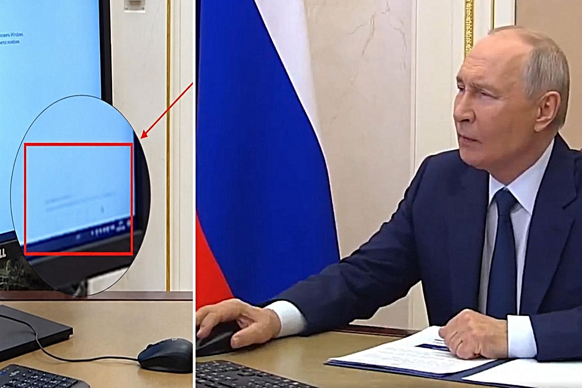 Duma seçimlerinde çevrimiçi oy kullanan Putin'in bilgisayarındaki bir detay dikkat çekti