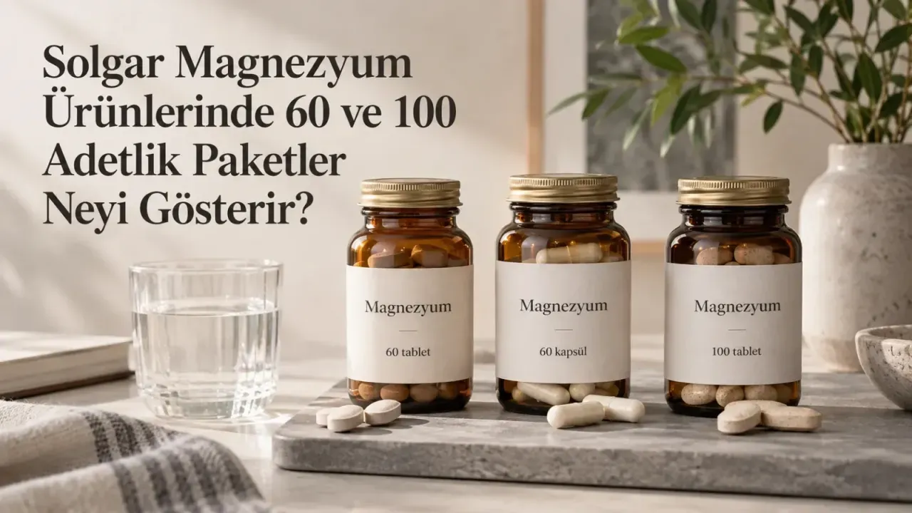 Solgar Magnezyum Ürünlerinde 60 ve 100 Adetlik Paketler Neyi Gösterir?