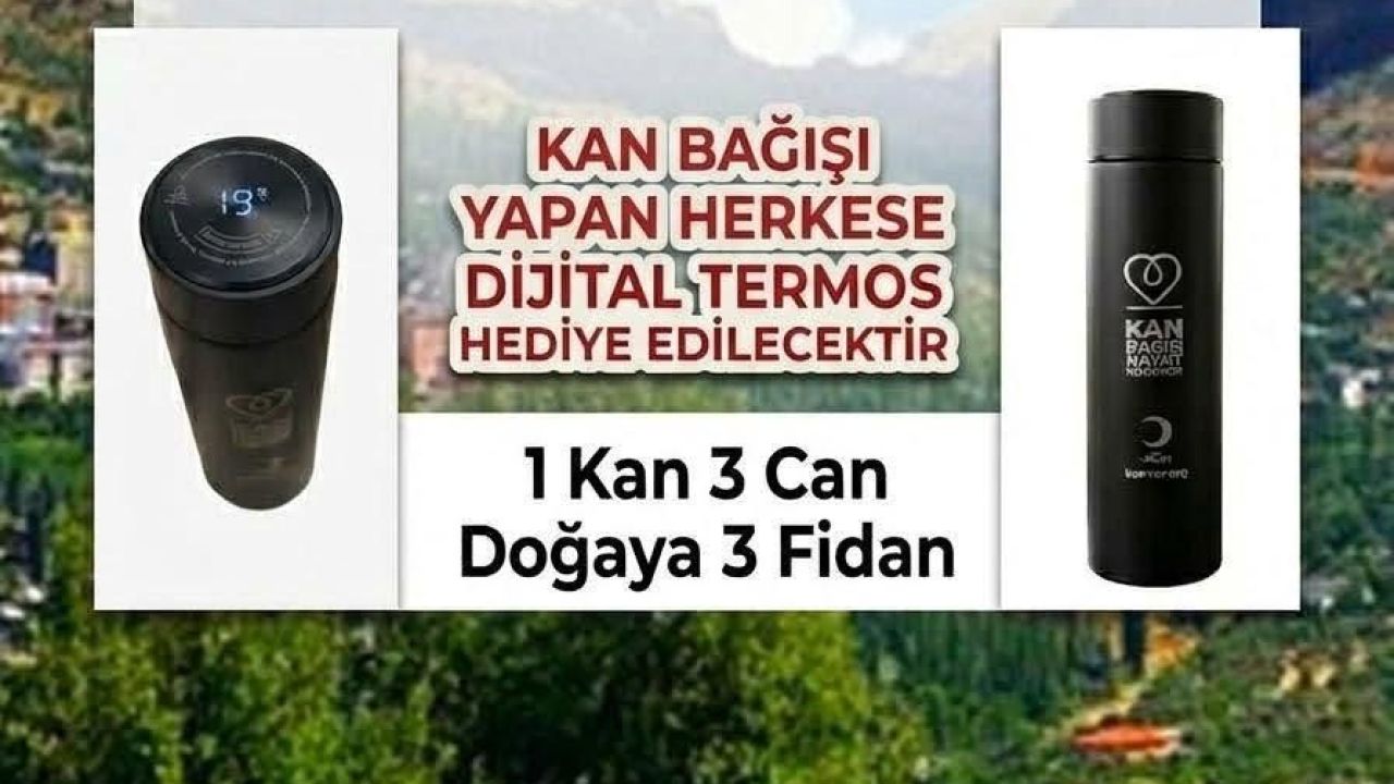 Sarıveliler’de Kan Bağışı Kampanyası: Bağışçılara Dijital Termos Hediye