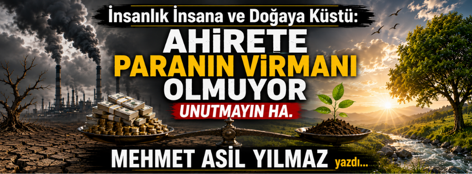 İnsanlık İnsana ve Doğaya Küstü: Ahirete Paranın Virmanı Olmuyor Unutmayın Ha.