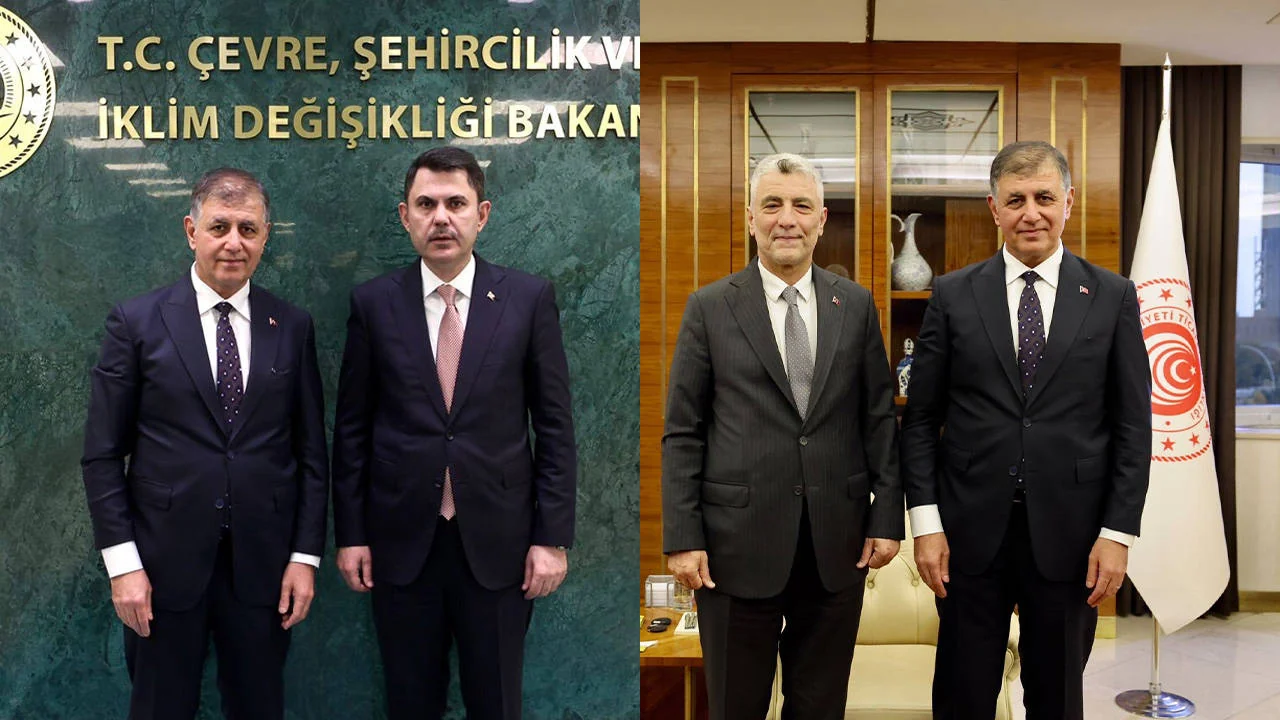 AKP'ye katılan Cemil Tugay'dan Murat Kurum ve Ömer Bolat'a ziyaret