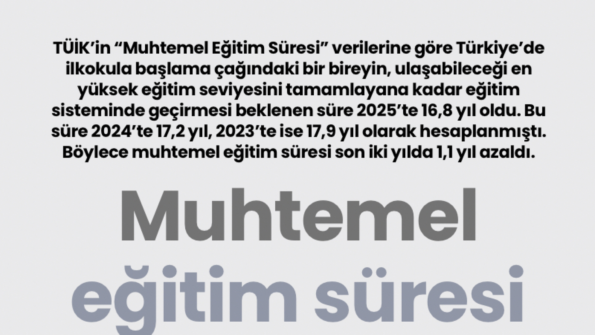 Muhtemel eğitim süresi azaldı