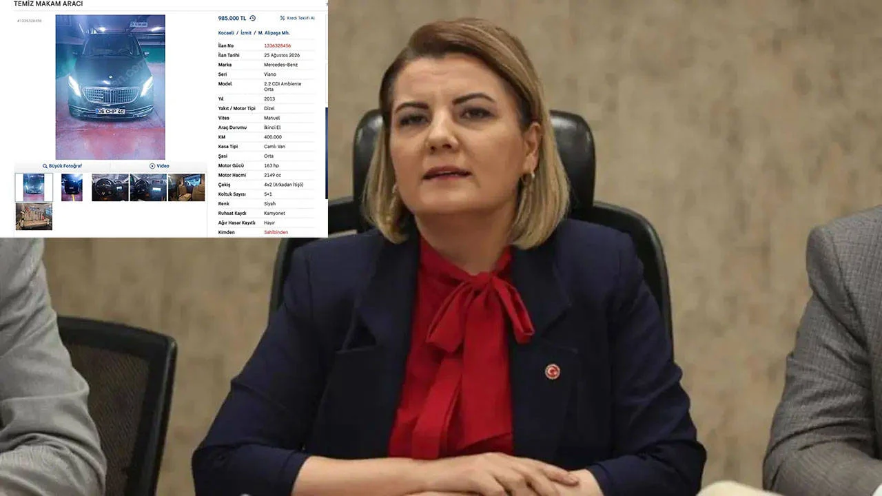 Tutuklu Kocaeli Belediye Başkanı Fatma Kaplan Hürriyet’in ‘CHP’ plakalı makam aracı satışa çıkarıldı