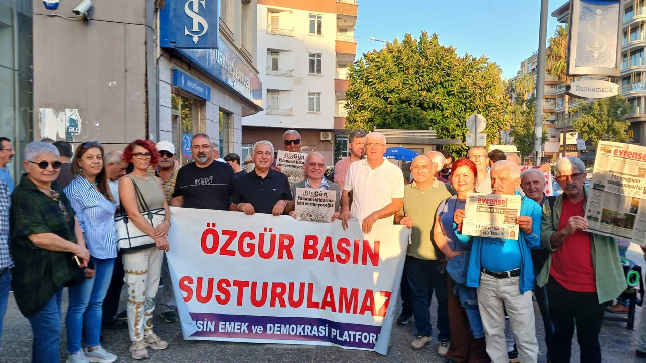 Mersin'de muhabirimiz İsmail Arı'nın tutuklanması protesto edildi: "Gazeteciler susmayacak"