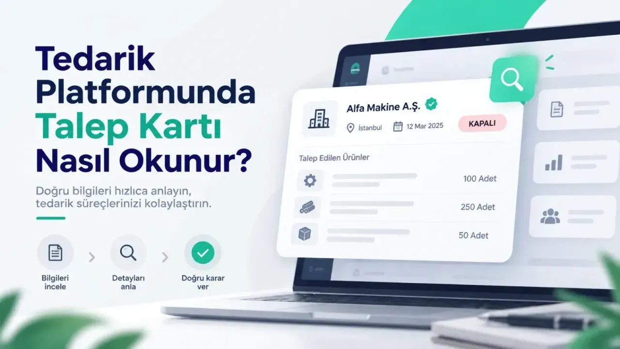 Tedarik Platformunda Talep Kartı Nasıl Okunur?