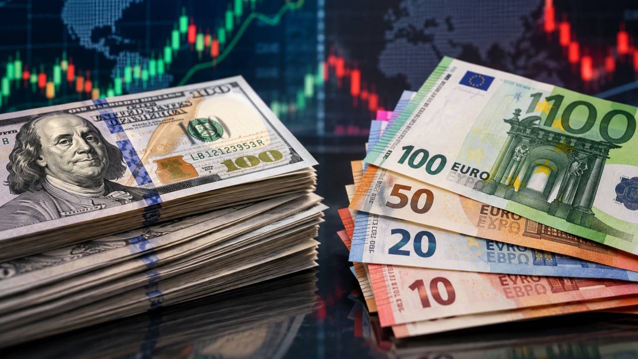 Euro, dolar karşısında 17 ayın en düşük seviyesine geriledi