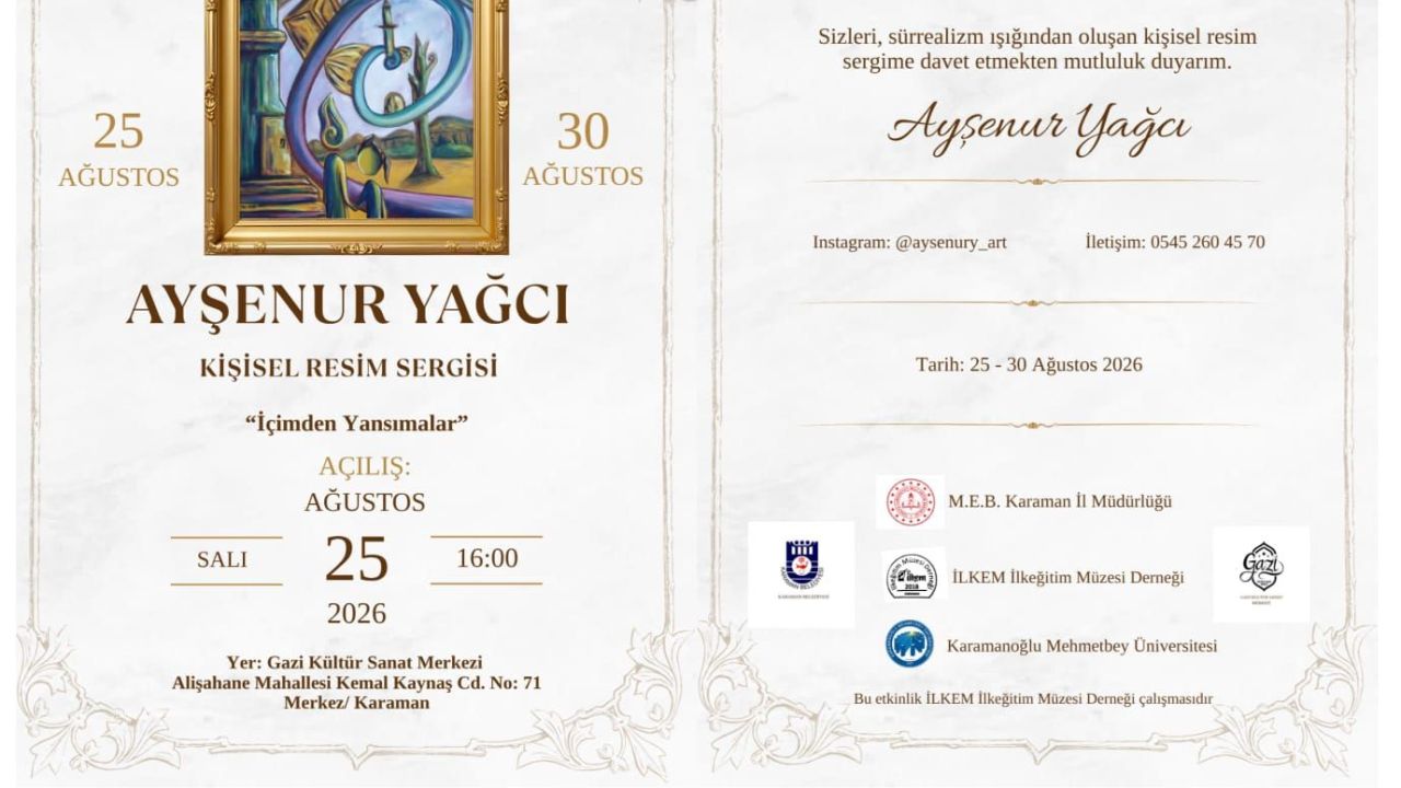 Ayşenur Yağcı İlk Kişisel Sergisini Açıyor