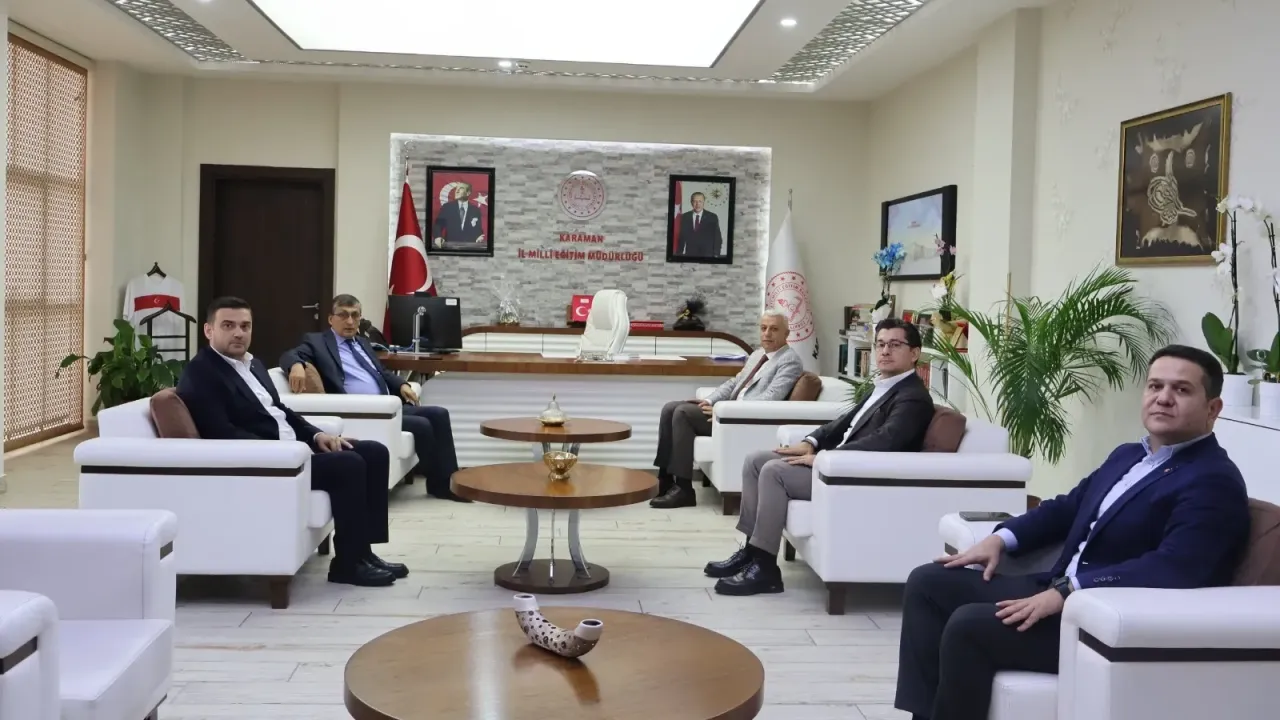 Karaman'da Eğitim İçin Önemli Ziyaret: Borsa Heyeti Makamda