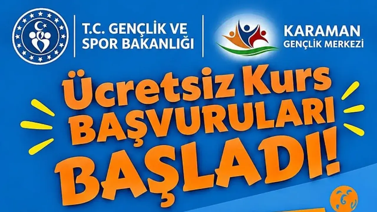 Karaman'da Gençlere Ücretsiz Kurs Fırsatı: Başvurular Başladı