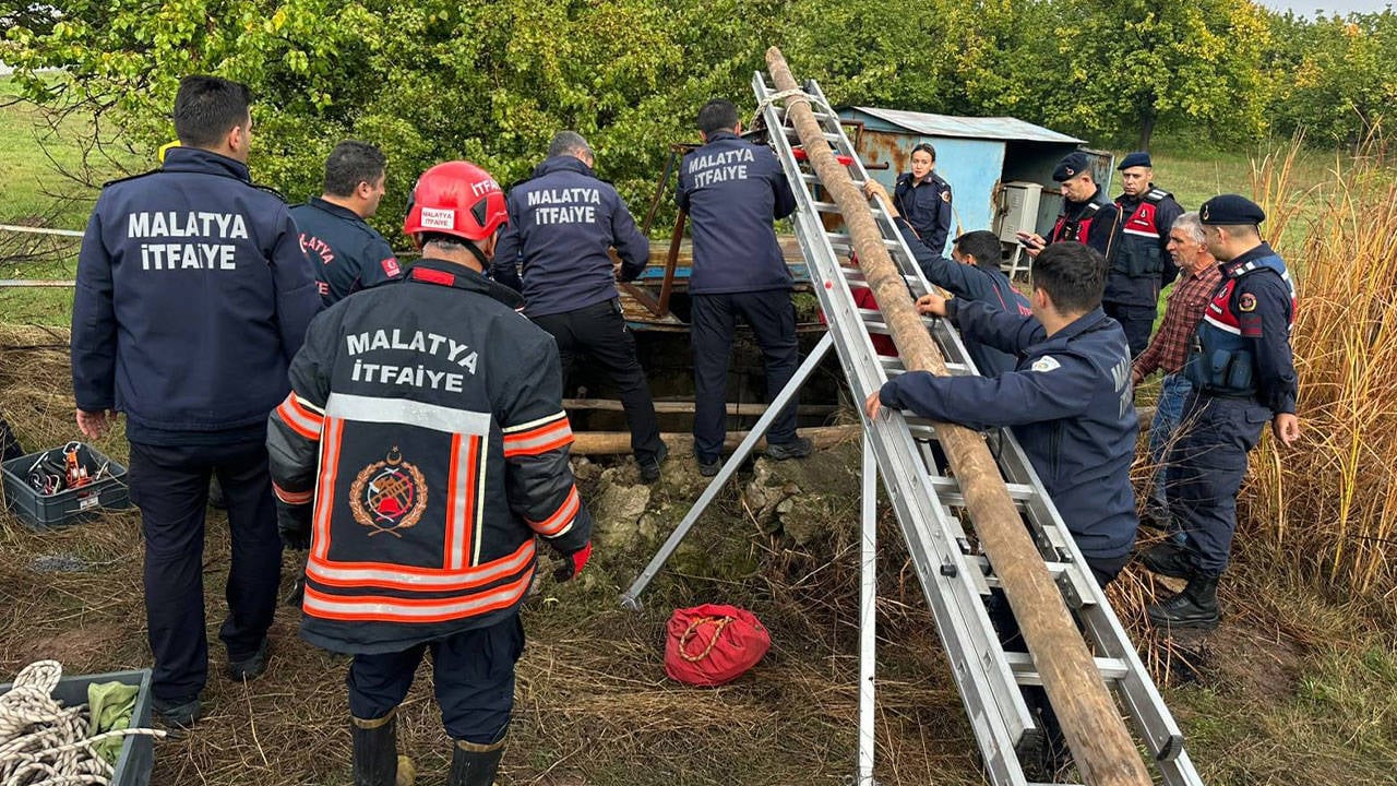 Malatya'da su kuyusuna düşen kadın kurtarıldı