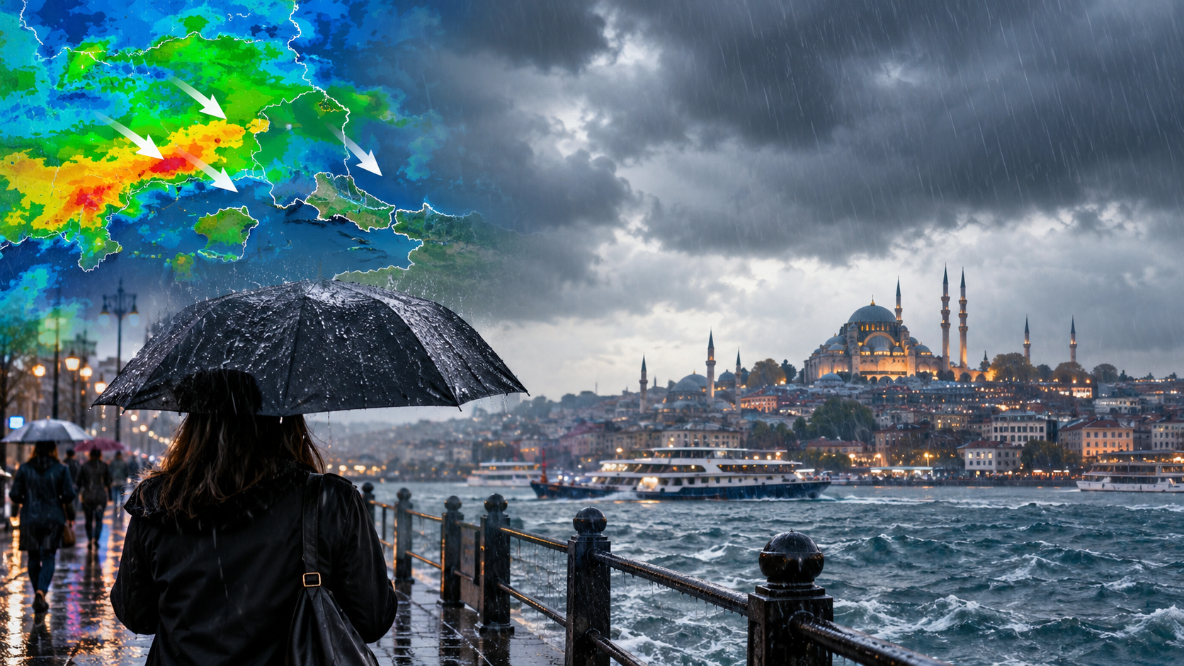 Yağmur bugün Trakya'dan giriş yaptı: İstanbul'u etkisi altına alacağı saat verildi