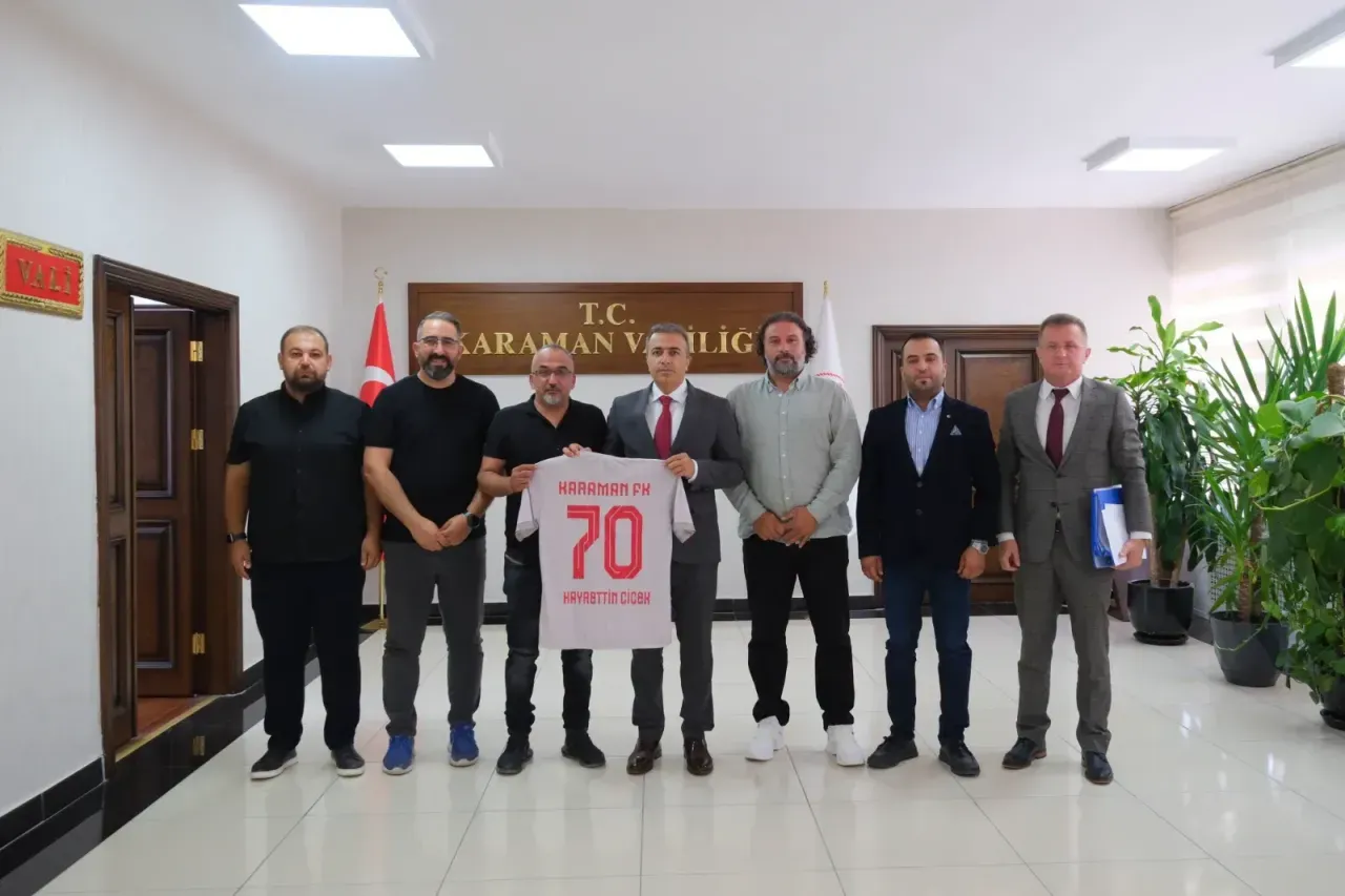 Karaman FK’nın Yeni Başkanı Uysal’dan Vali Çiçek’e Ziyaret