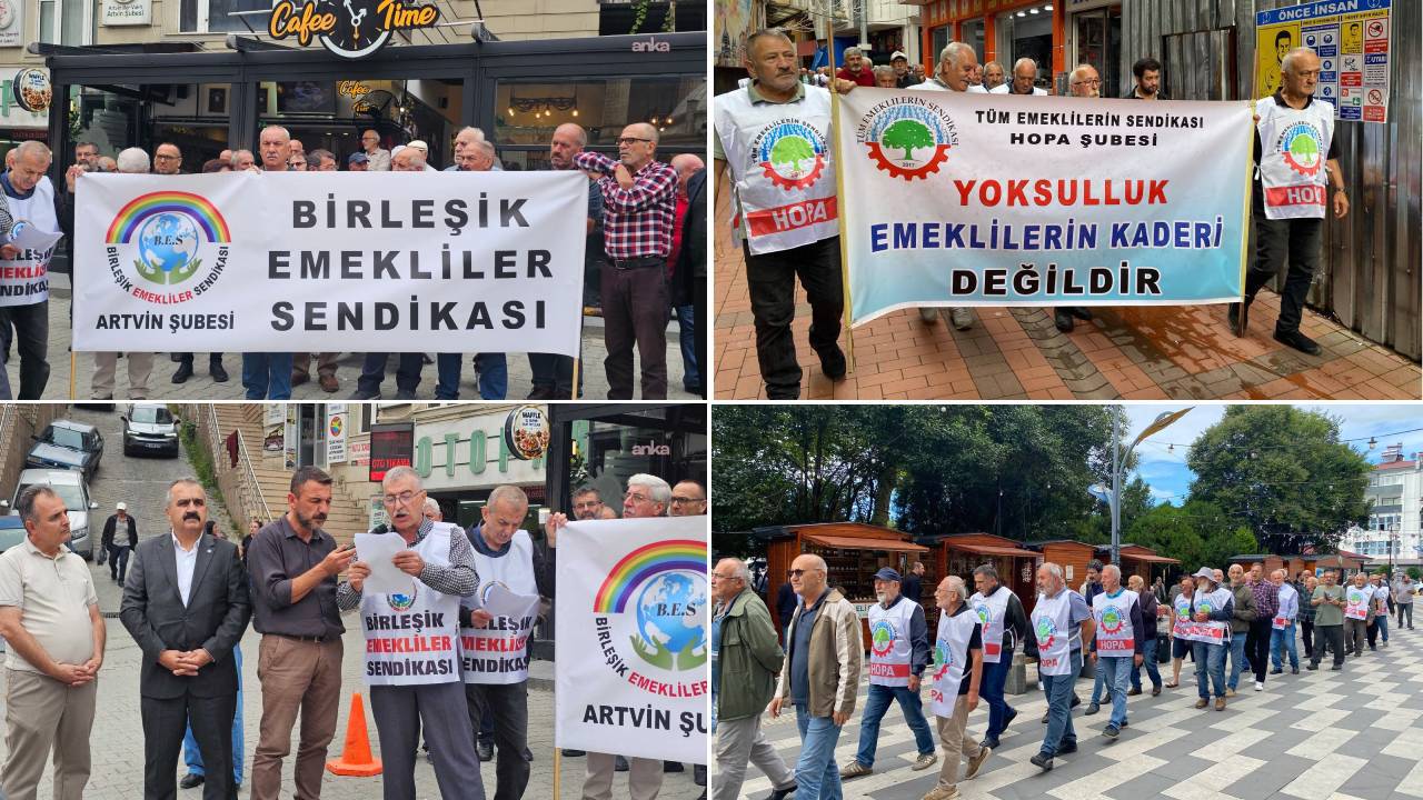 Emekliler dört bir yanda sokağa çıktı: "Maaşlarımız yaşanabilir seviyeye çıkarılmalı"